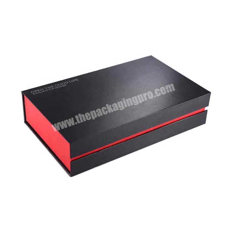 Premium Luxury Paper Packaging Box Custom Logo Matte Black Cardboard Gift Box