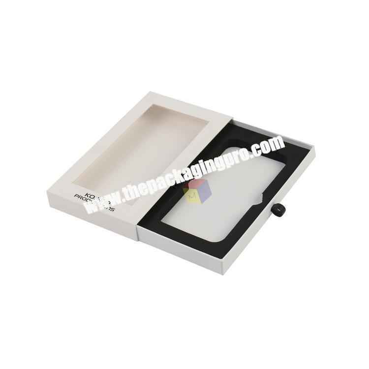 premium PVC window drawer phone case box packaging