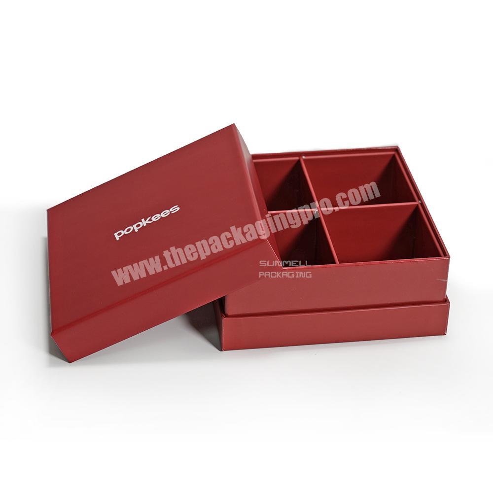 premium quality custom branded rigid cardboard solid color underwear underpant set gift paper box with 4 or 9 compartments