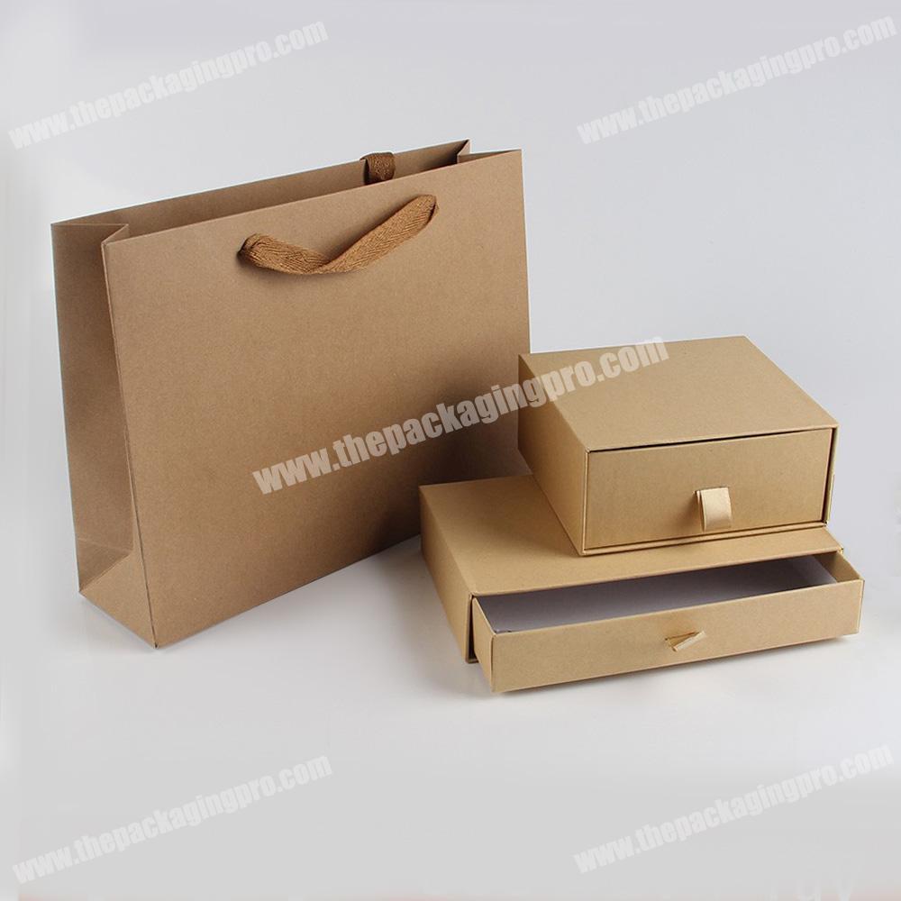 Premium wallet gift packaging box with lids and paper bag one set