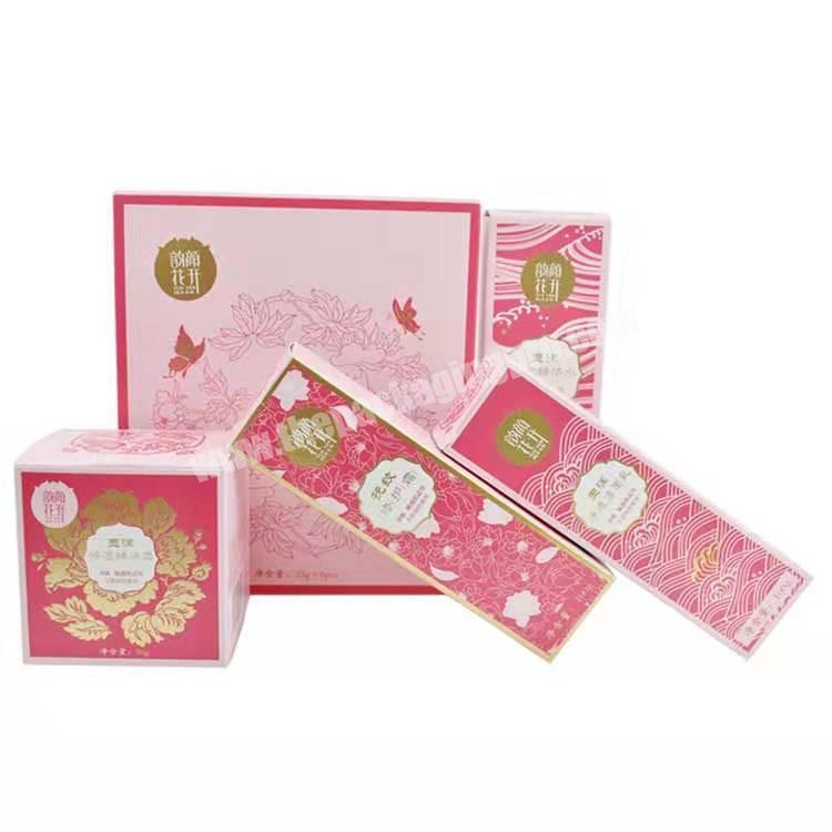 Presentable cardboard box food gift box with luxury pink paper packaging box