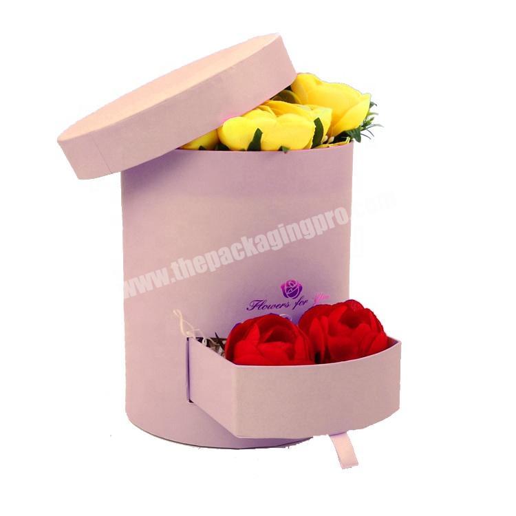 print high quality factory flower round paper cube packaging manufacturer gift wrapping box boxes in China with drawer