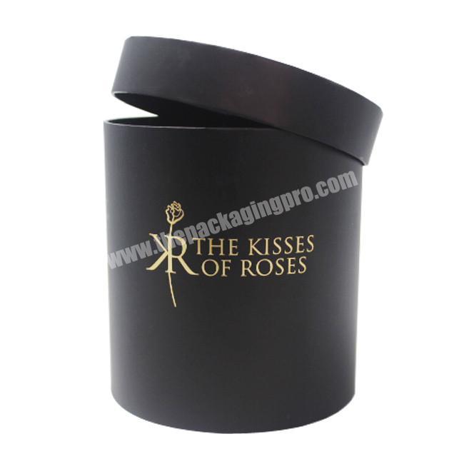 Printed Black Paper Spot UV Packaging Large Cardboard Round Hat Gift Boxes, Custom Made Cardboard Cosmetic Box For Sale