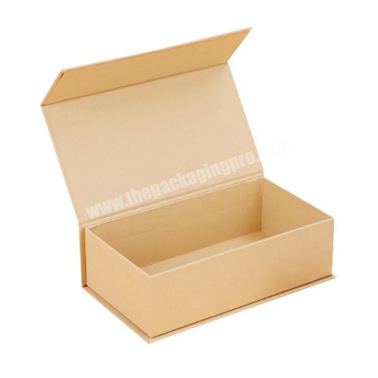 Printed Brown Luxury Plain Kraft Jewelry Paper Box With Magnetic Strip