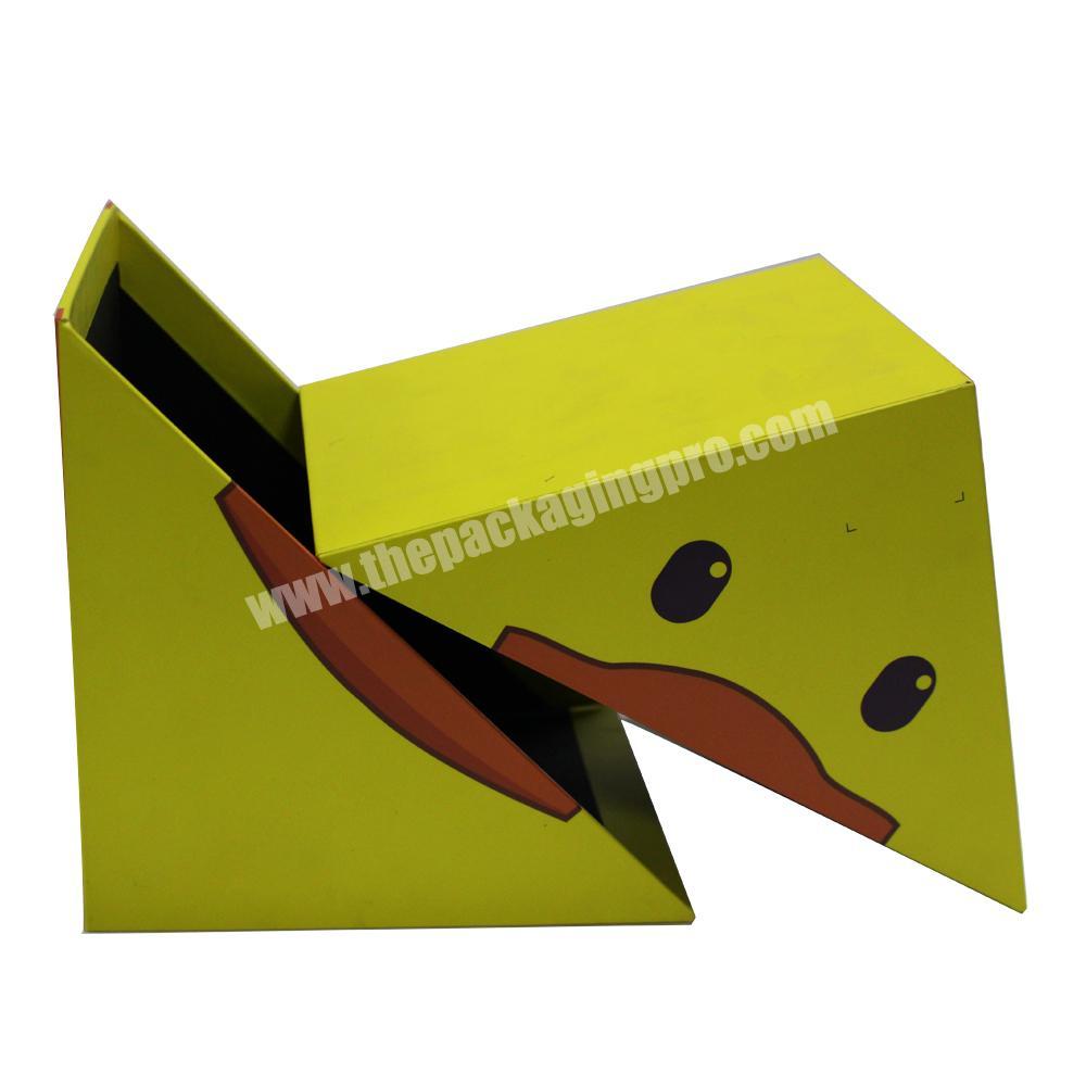 Printed creative triangle shape cardboard make up packaging gift box