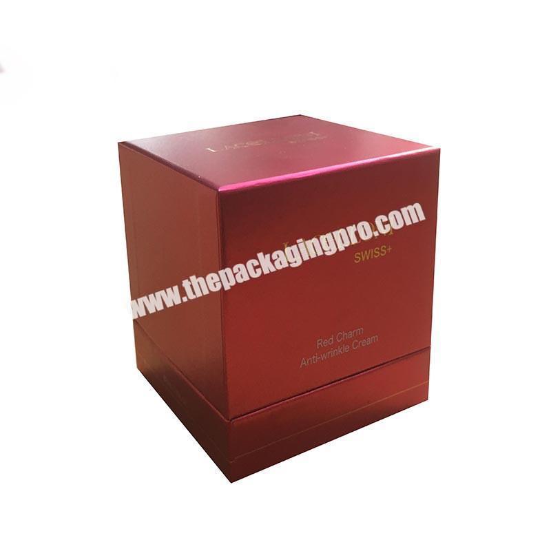 Printed Custom Luxury Design Packaging Hard Paper red Gift Box with Lid