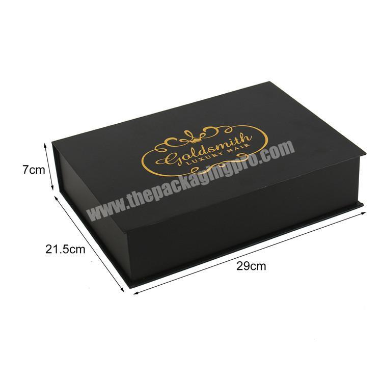 printed gift packaging lined satin black box
