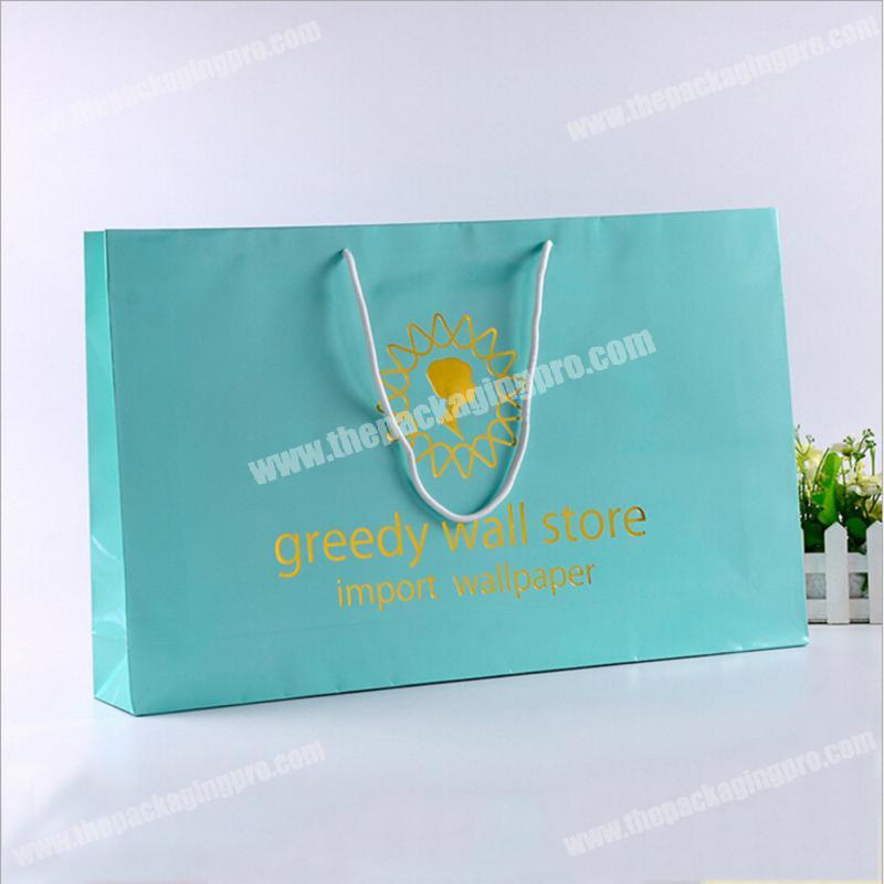 Printed Luxury Gift Shopping Big Strong Fancy Paper Bags Hot Stamping with Custom Your Own Logo