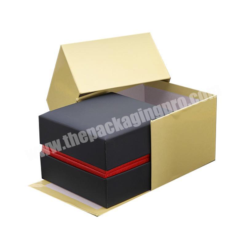 Printed luxury handmade magnetic closure gift box custom