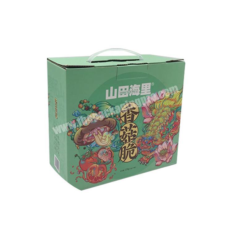 Printed paper carton foldable mailers shipping custom corrugated box with logo