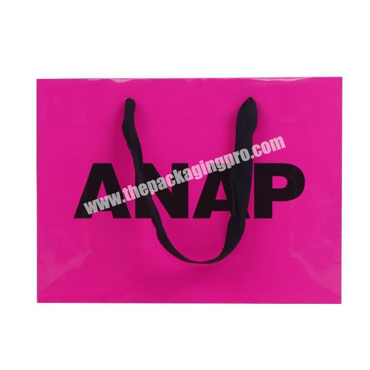 printed shopping glossy laminated custom packaging bag for shoe box