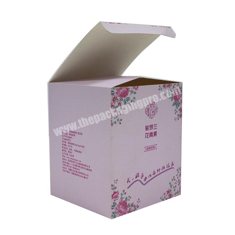 Printing foldable flat insert cover buckle bottom card paper box