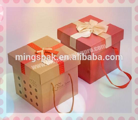 printing packaging gift box cord handle ribbon