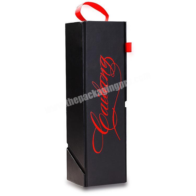 Printing wine rigie paper box collapsible rigid foldable box with magnet close on a lid Gift paper box packaging