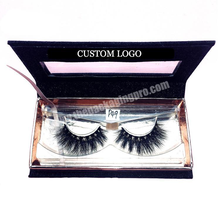 Private Label Beautiful Eyelashes Packaging Customized Printed Paper Holographic Eyelash Box