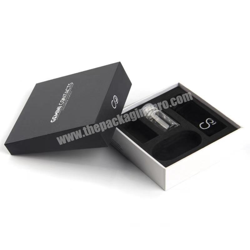 Private label cosmetics makeup packaging black gift boxes