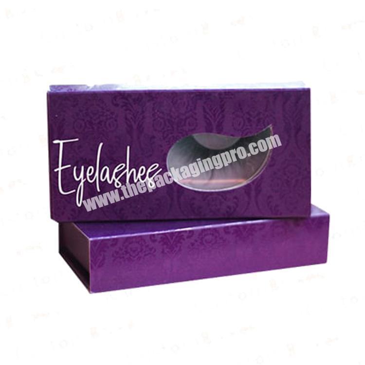 Private label paper custom false eyelash packaging box