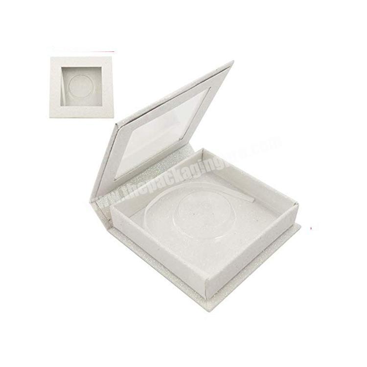 Private Label White Matte Lamination Cosmetic Packing Paper Eyelash Box For Lashes