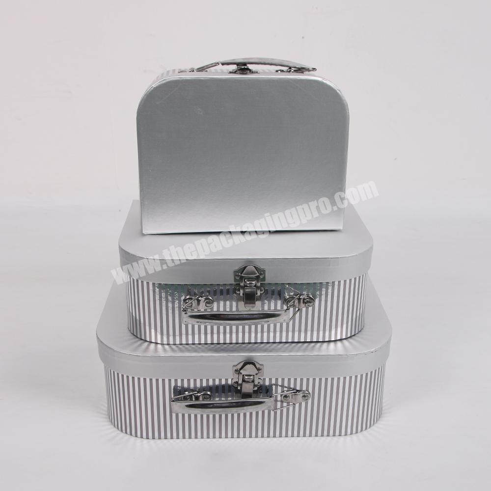 Factory Product Suitcase Gift Box For Jewelry With Iron Handle And Lock