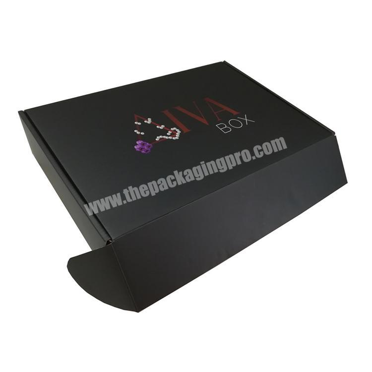 Professional black packaging boxes with custom logo