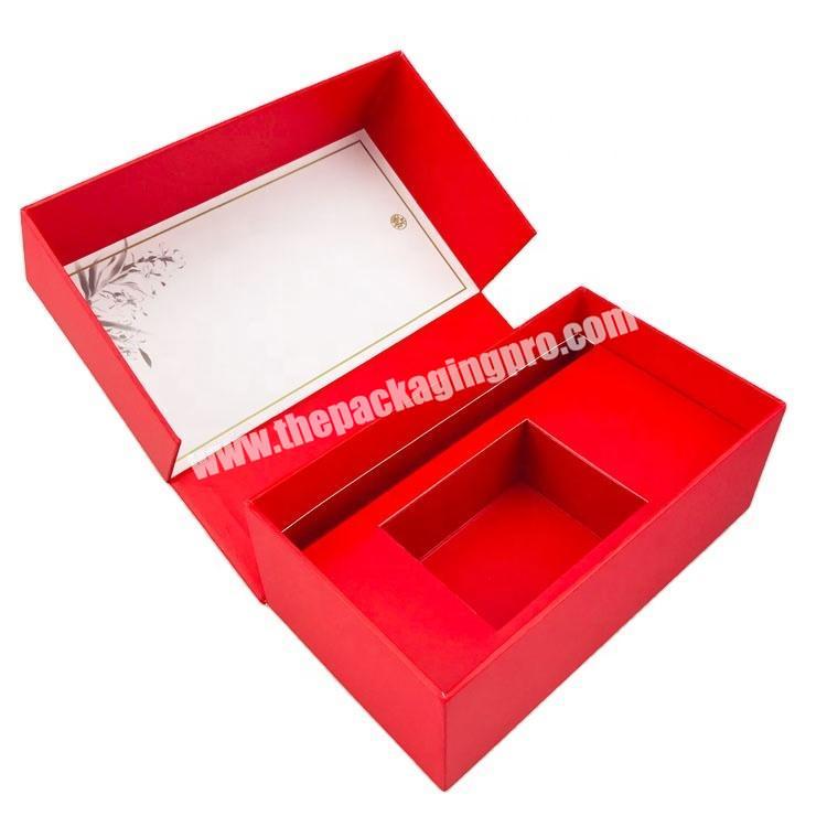 professional cardboard  rectangle hinged clamshell reed diffuser box with card inlay
