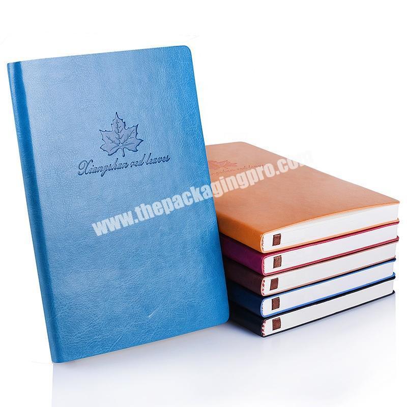 Professional Custom A5 A6 Hardcover PU Leather Notebook Journal With Logo Embossed Debossed Plain Dotted Ruled Notebook Agenda