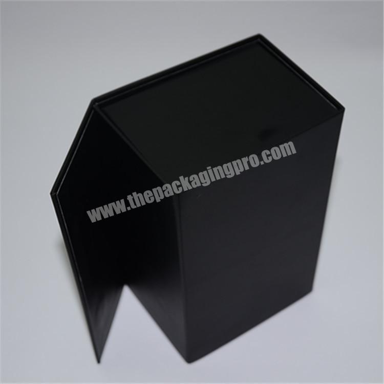 Professional custom black magnetic closure foldable boxes with jewelry cosmetic gift box