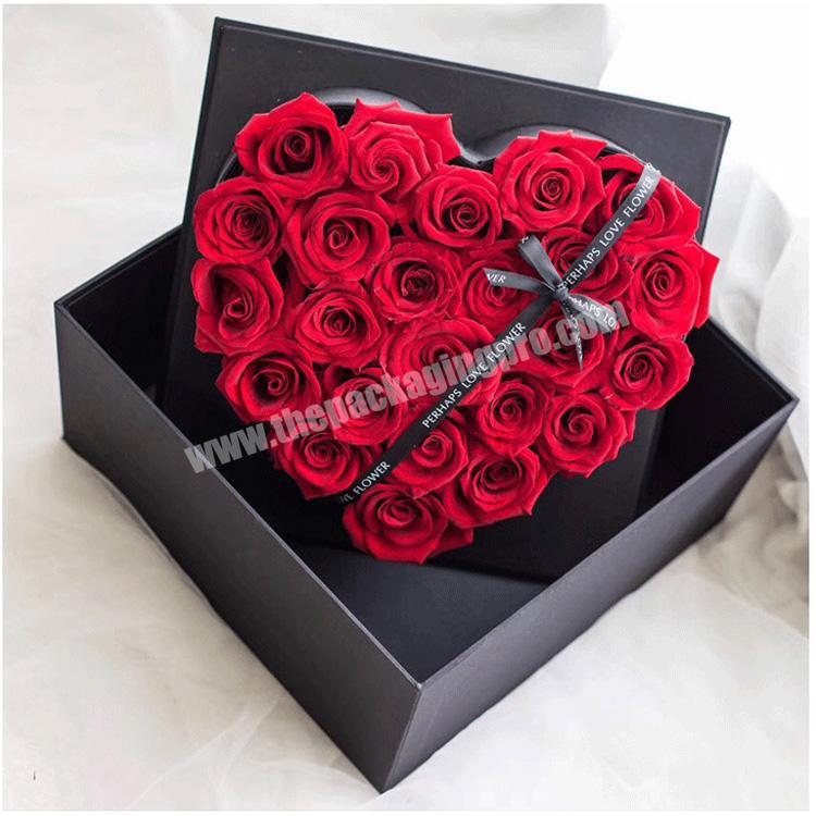 Professional custom heart shaped design box for flowers heart