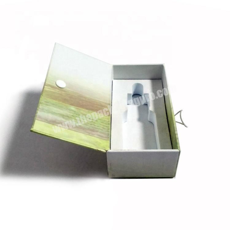 Professional Custom Paper Packaging Small Cosmetic Bottle Gift Box With Eva Base Tray