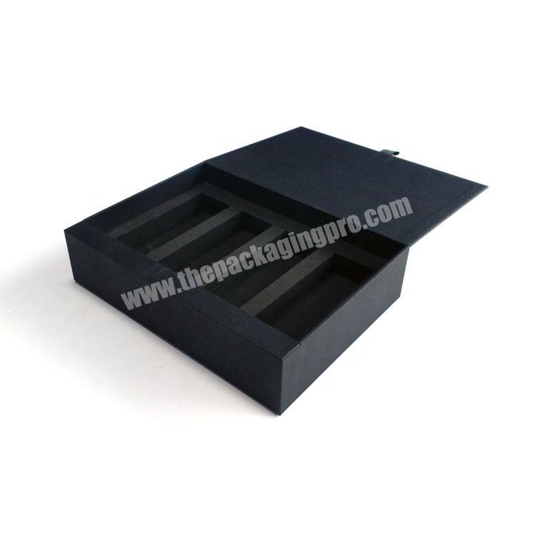 Professional Custom Paperboard Paper Packaging Black Soap Gift Box With Insert