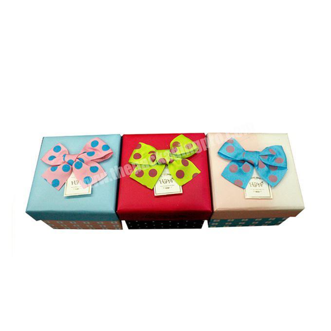 Professional Custom Wedding Cardboard Small Packaging Box Fashion Box Gift Packaging With Bow Tie