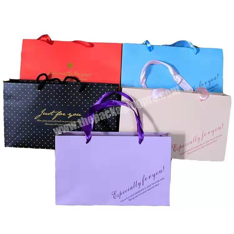 Professional customization print handle gift paper bag for boxes clothing