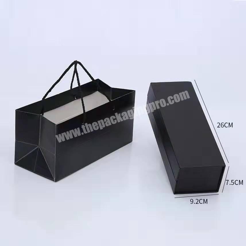 Professional customize folding box board with black magnetic gift box with logo