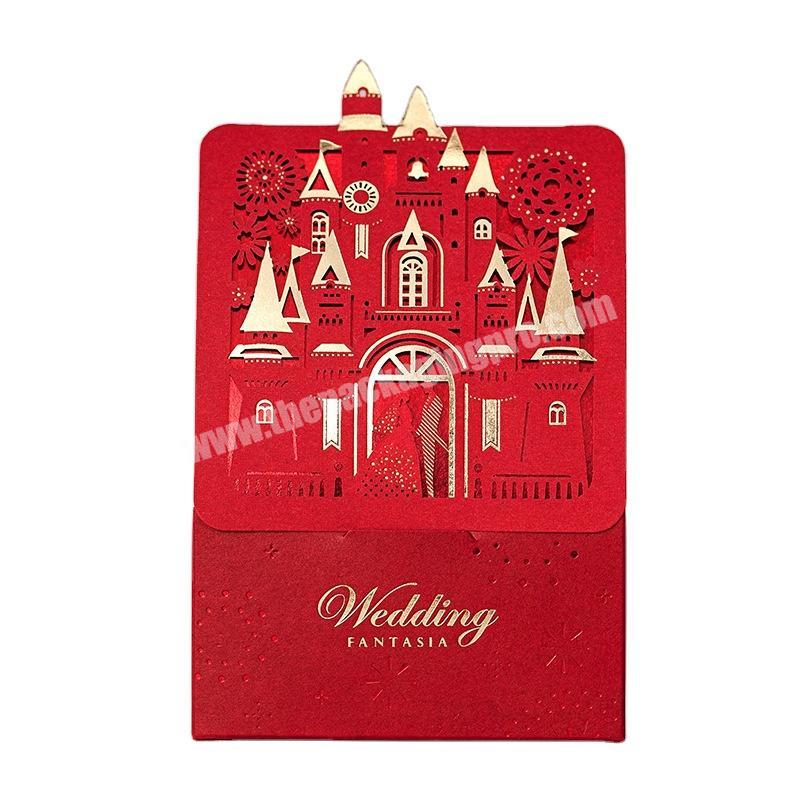 Professional factory wedding card box wedding candy box wedding invitation box with high quality