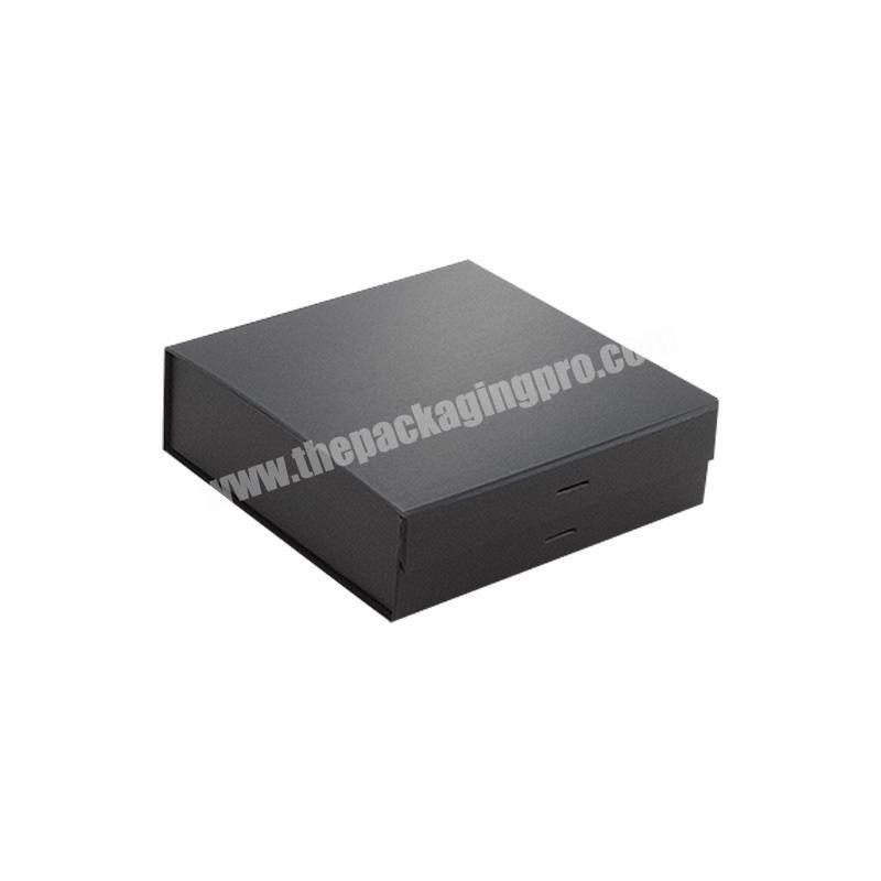 Professional fancy black retail products wrapping gift box packaging