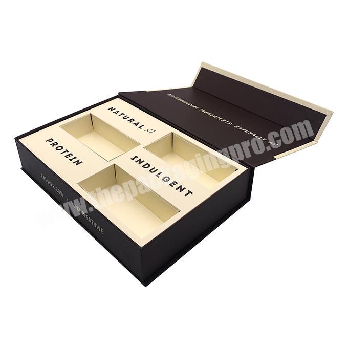 Professional OEM chocolate gift box good looking luxury cardboard box packaging gift magnetic box with paper card insert