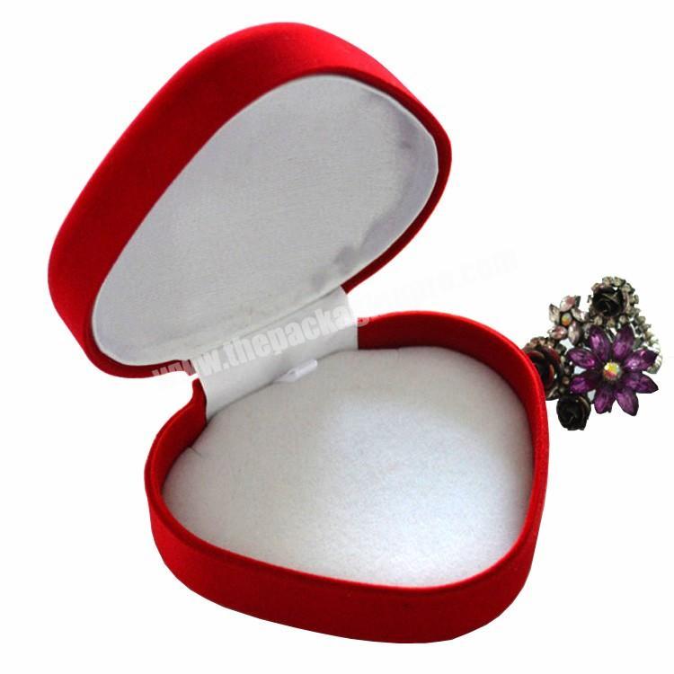 Professional Production Fashion Red Velvet Flocking Ring Jewelry Gift Box For Wedding