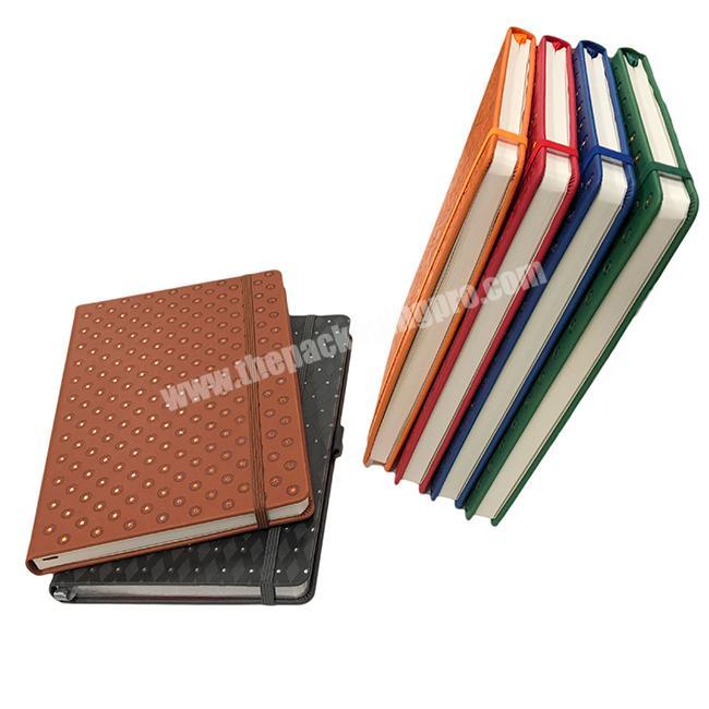 Prolead custom A5 pu notebook diary with logo and ribbon bookmark