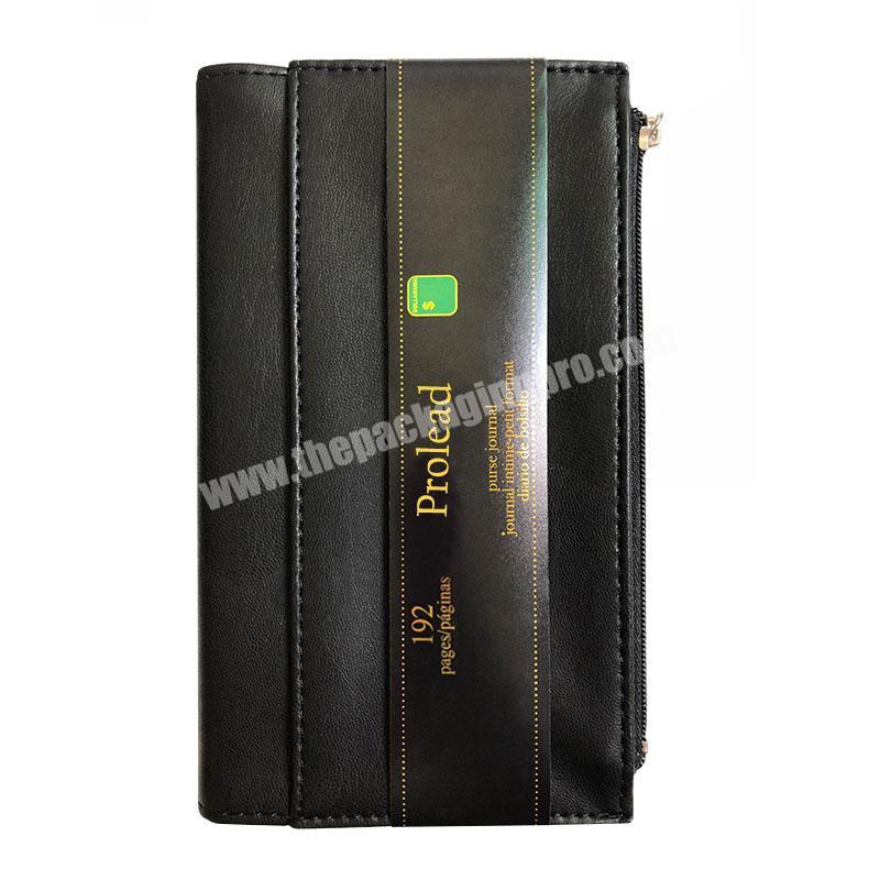 Prolead custom PU leather softcover journal personall notebook with wallet