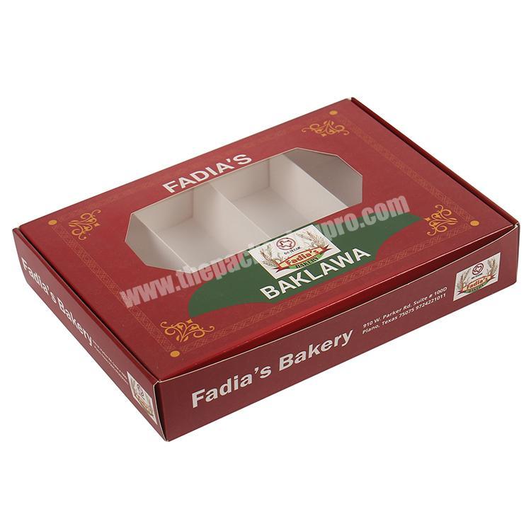 promotion baklava packaging cookie boxes with window