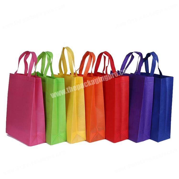 Promotion full color printed fabric non woven blank tote bags
