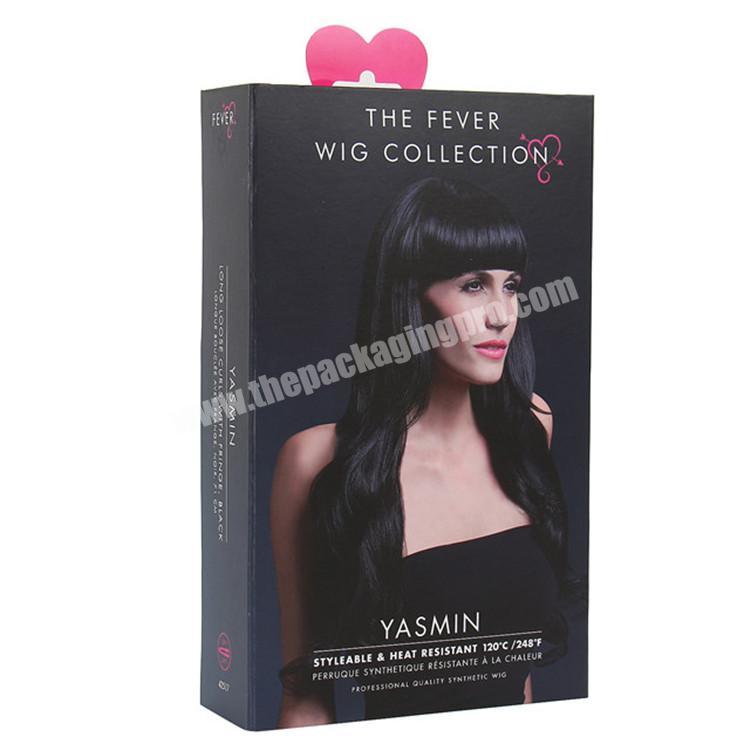 promotion hair extension magnetic packaging box with hook