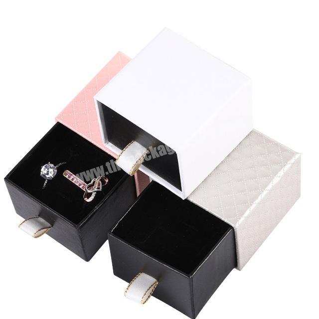 Promotion Packaging Cheap Pink Paper Branded Customised Gift Jewellery Packing Jewel Jewelry Box