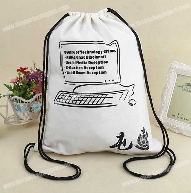 Promotion Personalized Design drawstring bag cotton