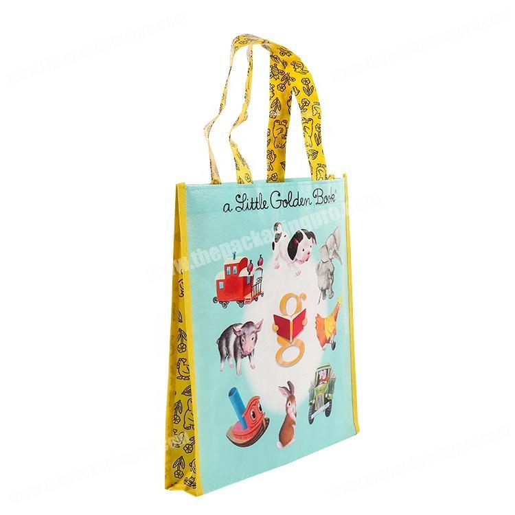 Promotion pp lamination non woven grocery tote bag for kids toy