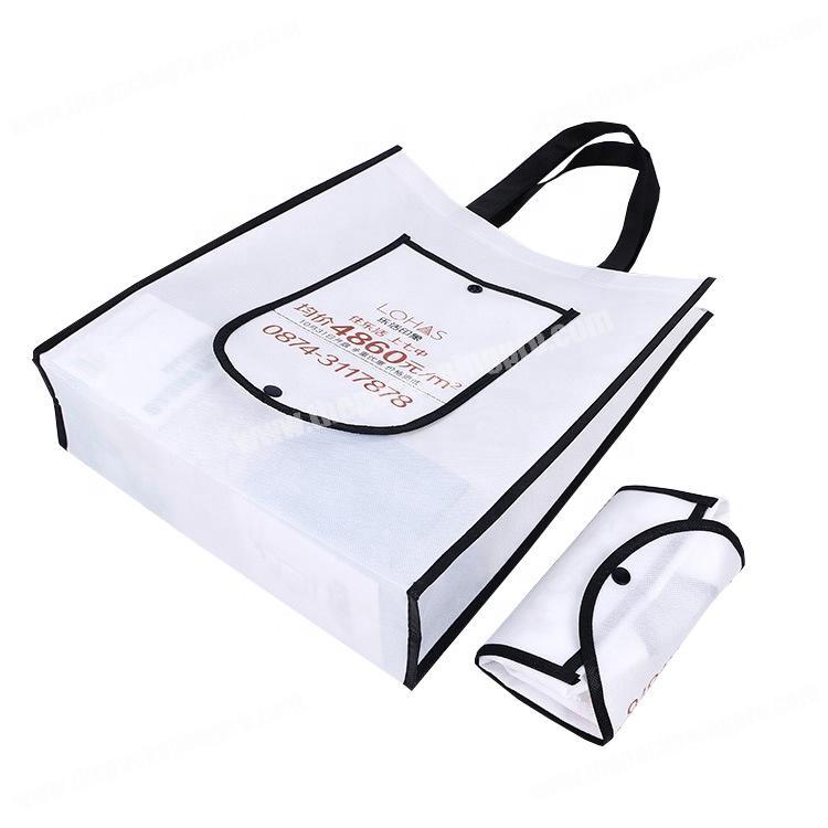 Promotion reusable cheap white non woven foldable shopping bag