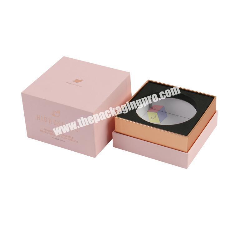 promotion rigid paper massage candles packaging box