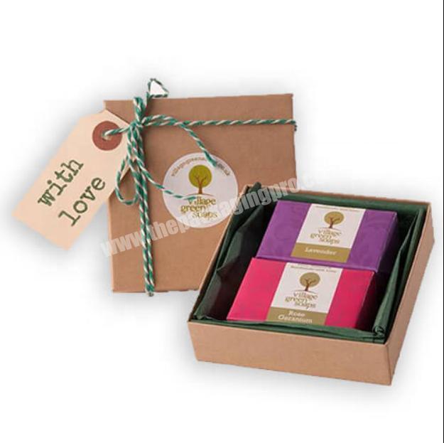 Promotion Wholesale Biodegradable Custom Logo Kraft Paper Soap Cardboard Packaging Box