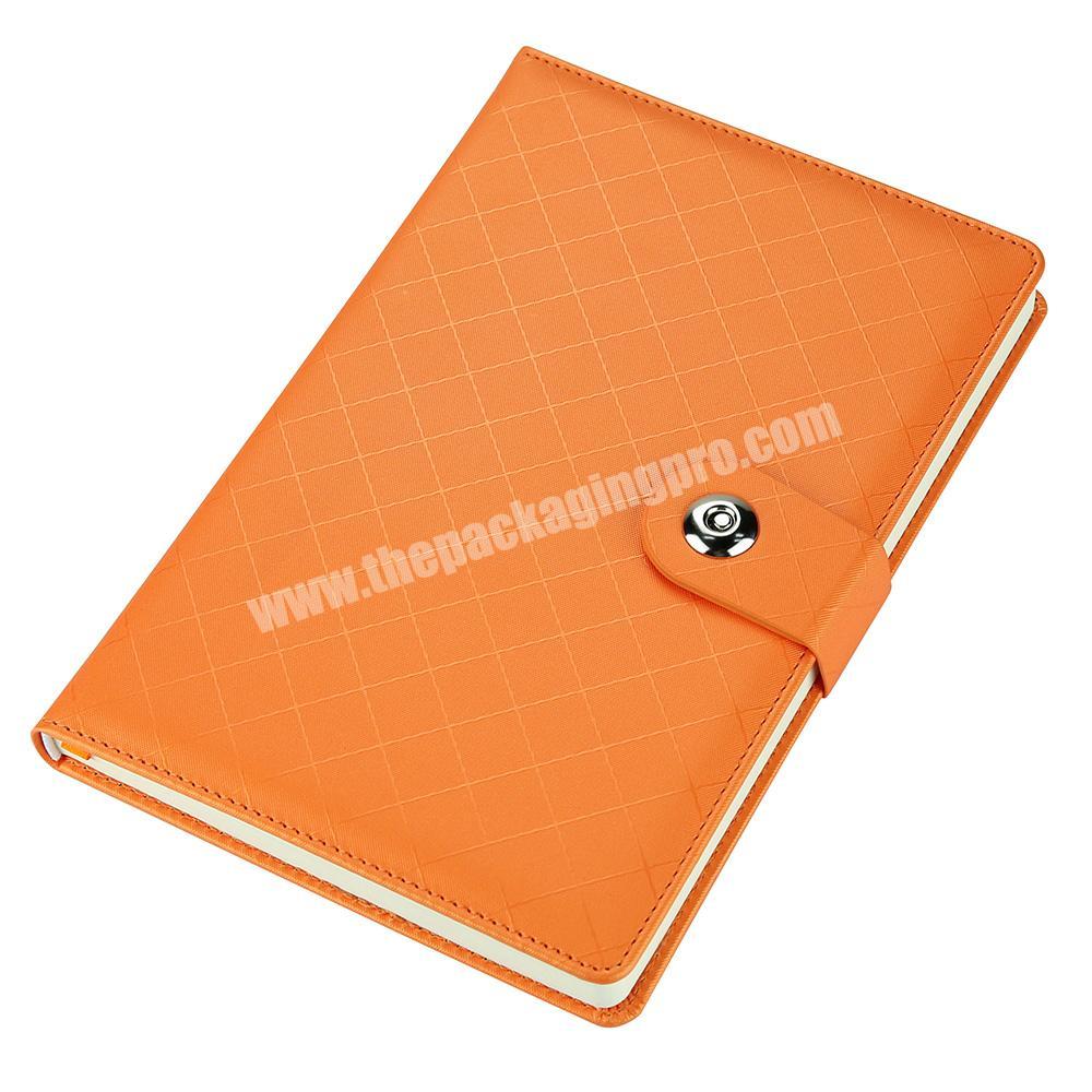 Custom Promotional a5 notebook custom personalized agenda leather notebook with matel button