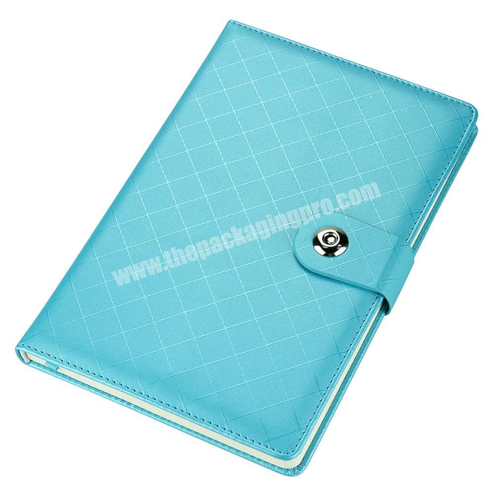 Wholesale Promotional a5 notebook custom personalized agenda leather notebook with matel button